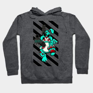 Halloween rabbit cyborg monster gamer style Hoodie